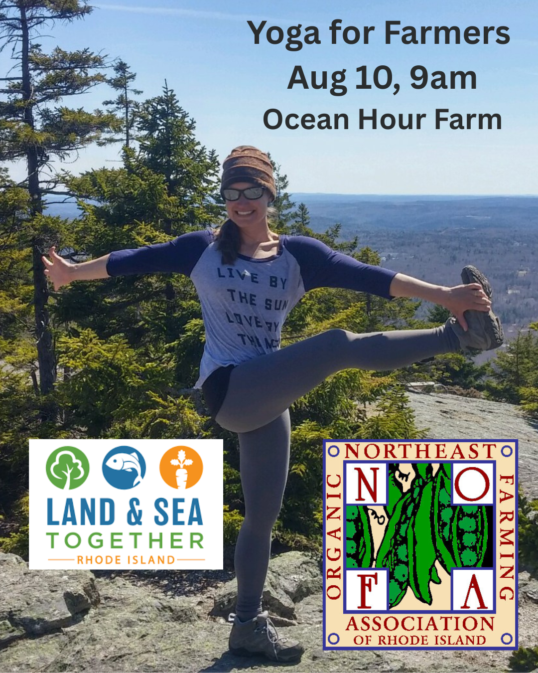 A woman doing yoga on a mountainside