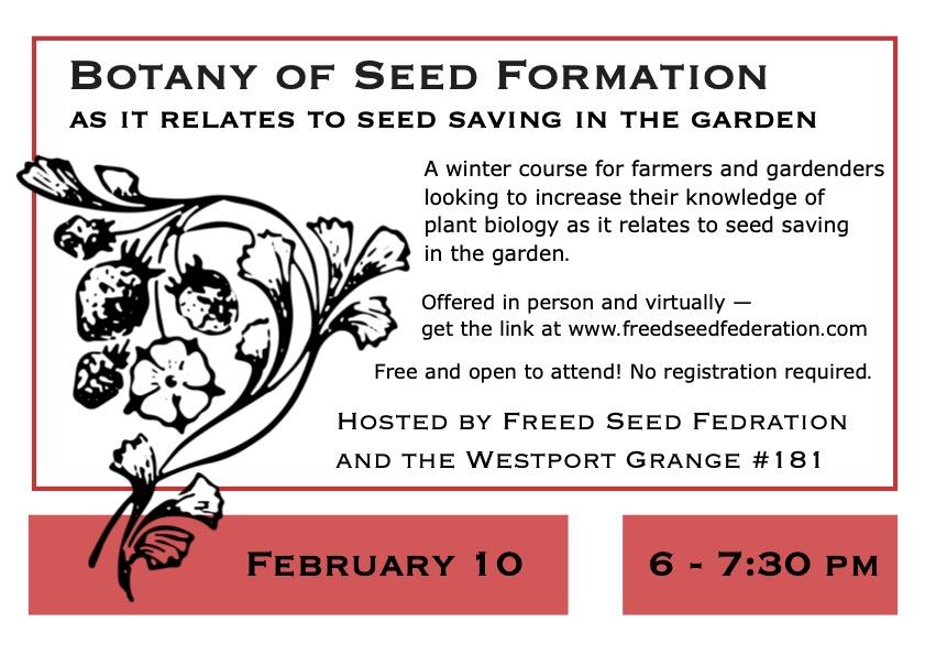 Botany of Seed Formation Flyer