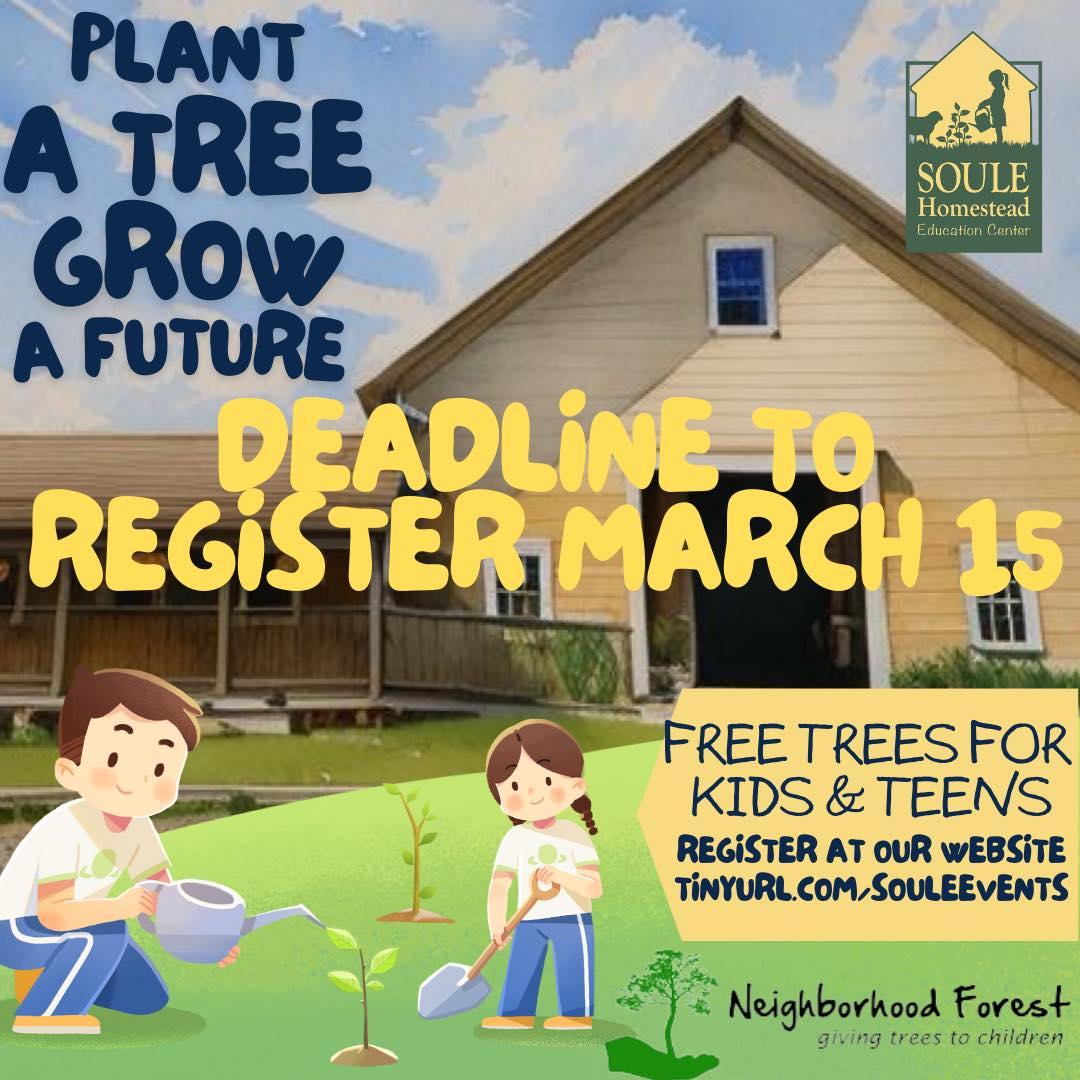 Flyer for tree planting event