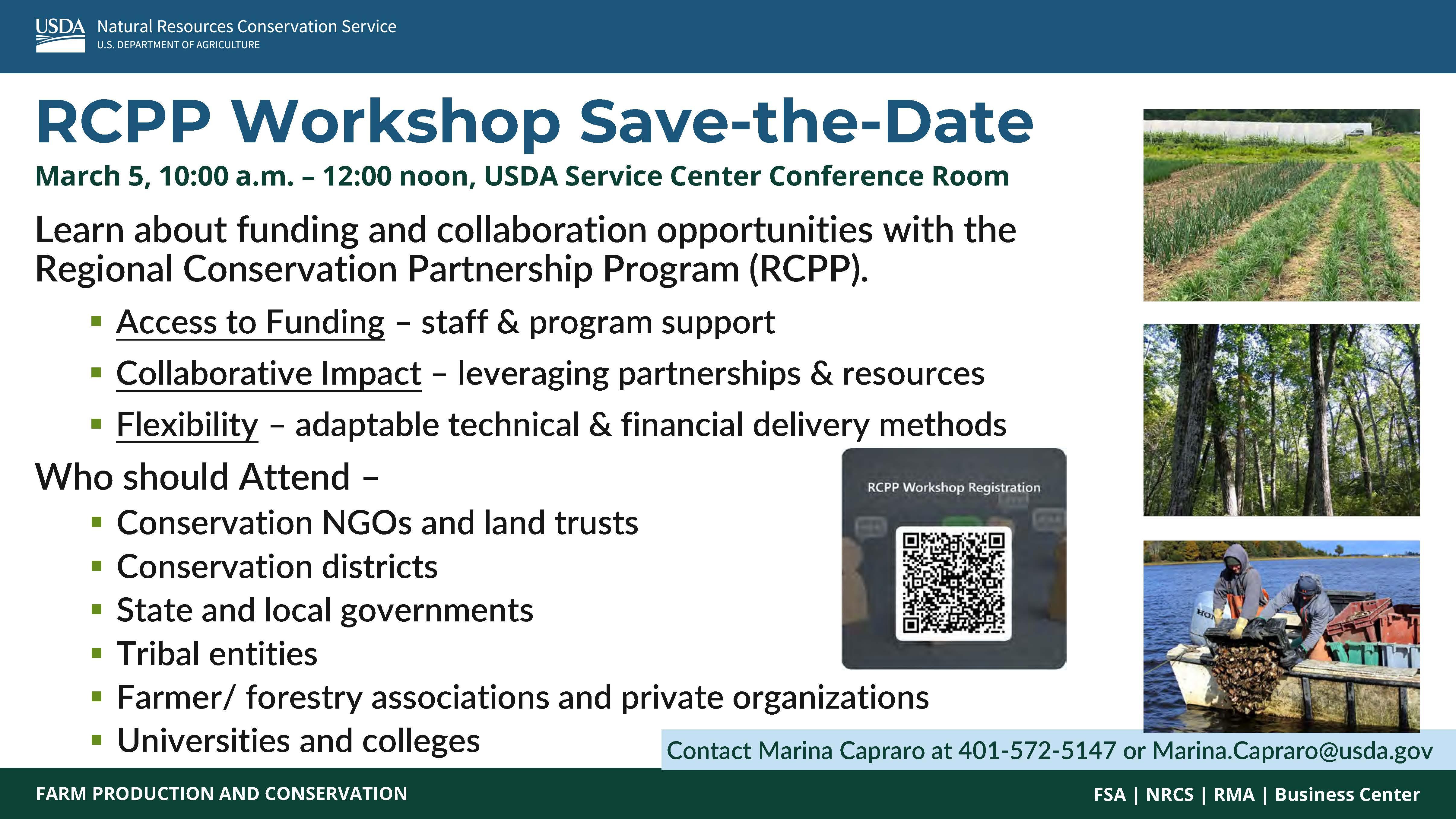 Rhode Island USDA-NRCS RCPP Workshop